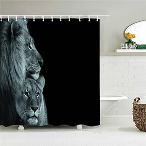Rideau de douche Lion animal 120x180 cm