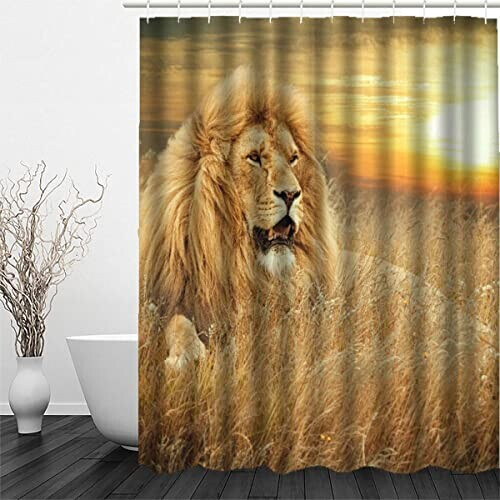 Rideau de douche Lion couleur 120x180 cm variant 0 
