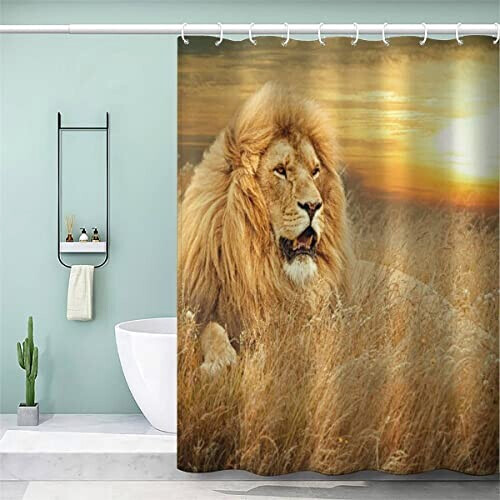 Rideau de douche Lion couleur 120x180 cm variant 1 