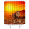 Rideau de douche Lion orange 180x180 cm - miniature variant 2