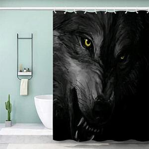 Rideau de douche Loup 180x200 cm