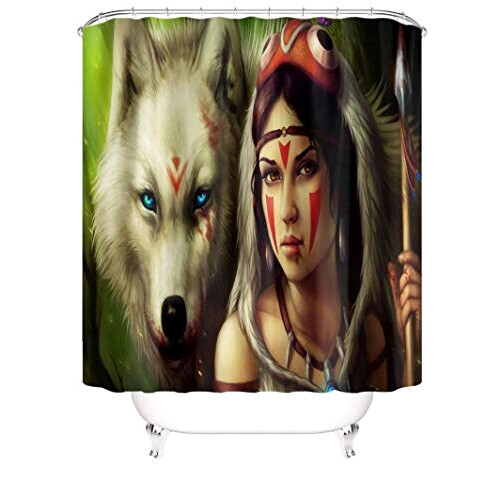 Rideau de douche Loup 80x180 cm