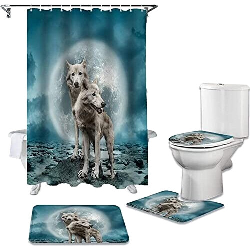 Rideau de douche Loup 180x180 cm