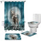 Rideau de douche Loup 180x180 cm - miniature