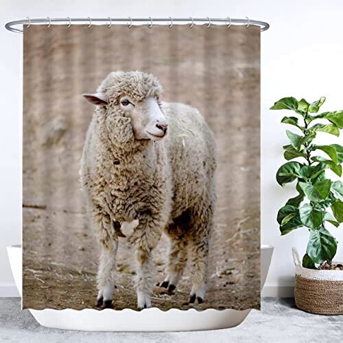 Rideau de douche Mouton animal 80x180 cm