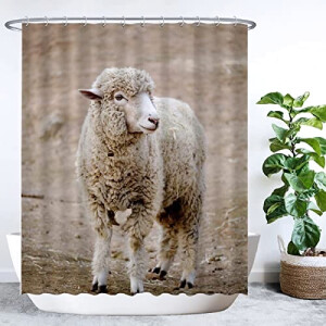 Rideau de douche Mouton animal 80x180 cm