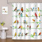 Rideau de douche Oiseau x couleurés 180x180 cm - miniature