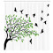 Rideau de douche Oiseau noir vert blanc 175x200 cm - miniature variant 1