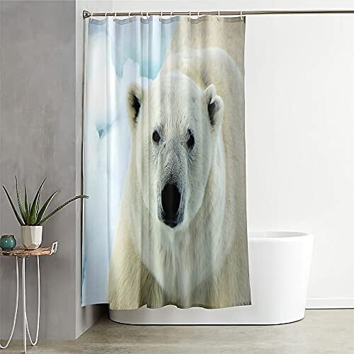 Rideau de douche Ours blanc 90x180 cm variant 0 