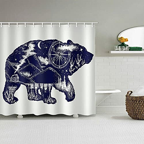Rideau de douche Ours 170x180 cm