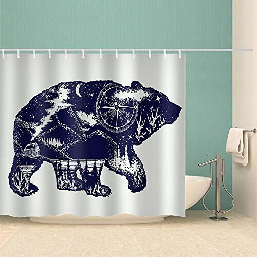 Rideau de douche Ours 170x180 cm variant 3 
