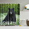 Rideau de douche Ours vert 89x178 cm - miniature