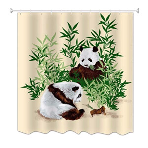 Rideau de douche Panda style 180x180 cm
