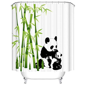 Rideau de douche Panda bambou 180x200 cm
