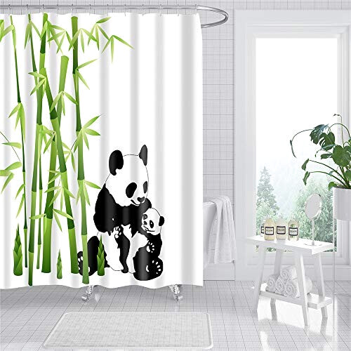 Rideau de douche Panda bambou 180x200 cm variant 0 