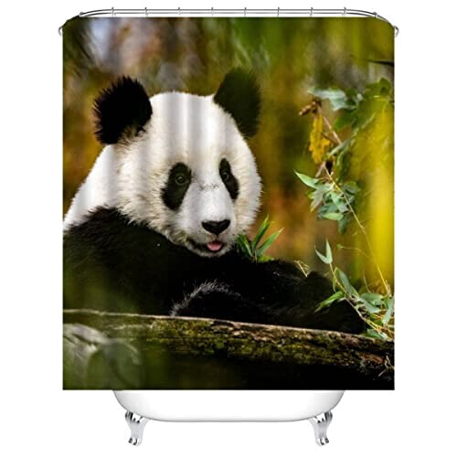 Rideau de douche Panda couleur 180x200 cm variant 1 