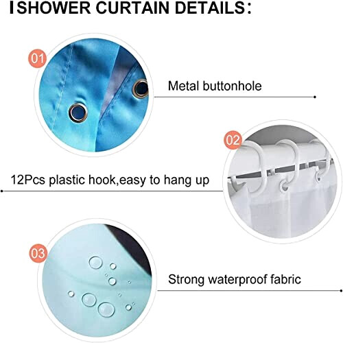 Rideau de douche Panda couleur 120x180 cm variant 4 