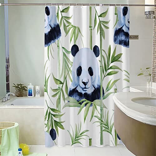 Rideau de douche Panda couleur 120x200 cm variant 0 
