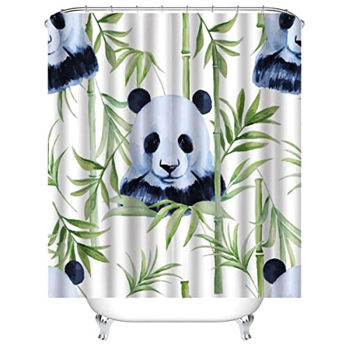 Rideau de douche Panda couleur 120x200 cm variant 2 