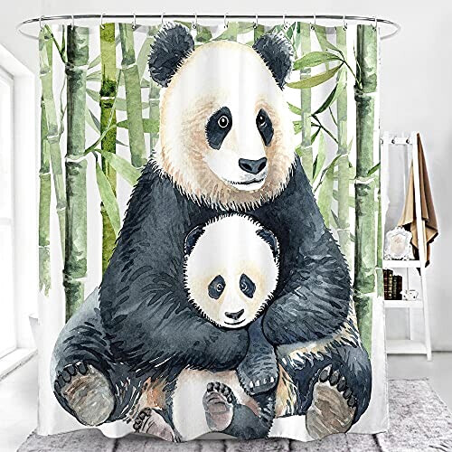 Rideau de douche Panda 180x200 cm