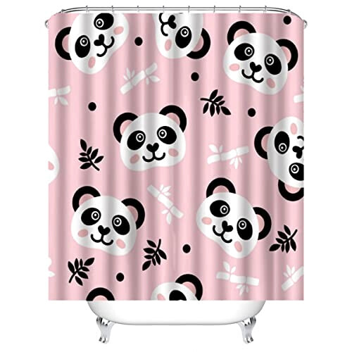 Rideau de douche Panda couleur 180x180 cm variant 2 