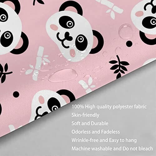 Rideau de douche Panda couleur 180x180 cm variant 3 
