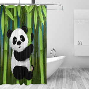 Rideau de douche Panda multicolore 152x183 cm