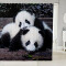 Rideau de douche Panda multicolore 183x198 cm - miniature