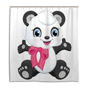 Rideau de douche Panda 152.4x182.9 cm