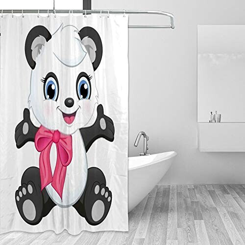 Rideau de douche Panda 152.4x182.9 cm variant 2 