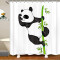 Rideau de douche Panda mignon 120x200 cm - miniature