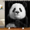 Rideau de douche Panda noir 120x200 cm - miniature