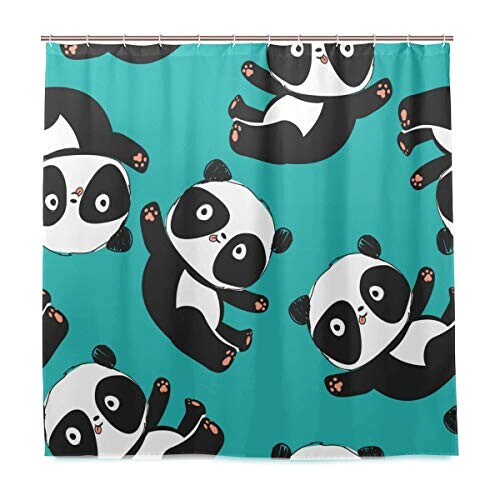 Rideau de douche Panda 182.9x182.9 cm