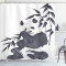 Rideau de douche Panda cadet bleu blanc 175x200 cm - miniature