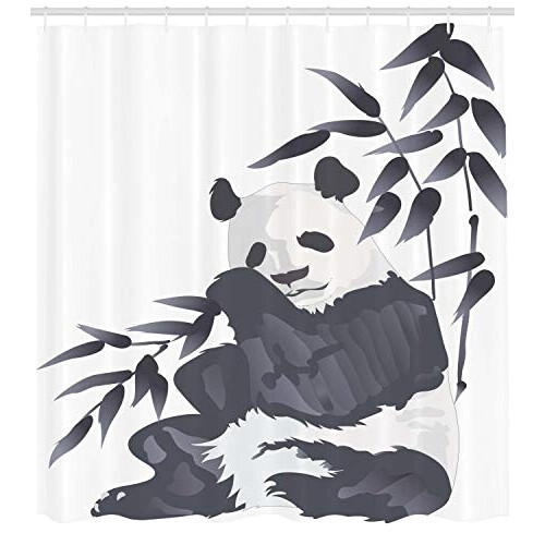 Rideau de douche Panda cadet bleu blanc 175x200 cm variant 0 