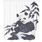 Rideau de douche Panda cadet bleu blanc 175x200 cm - miniature variant 1