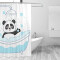 Rideau de douche Panda adorable prenant une douche À bulles 183x214 cm - miniature variant 1