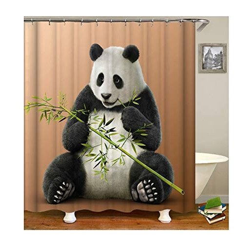 Rideau de douche Panda multicolore 90x180 cm