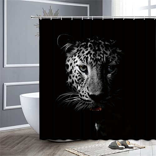 Rideau de douche Panthère noire 120x180 cm