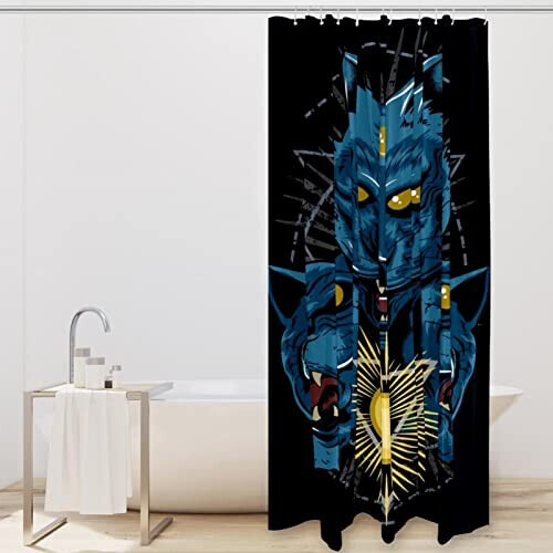 Rideau de douche Panthère multicolore 183x183 cm variant 0 