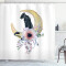 Rideau de douche Panthère multicolore 175x200 cm - miniature