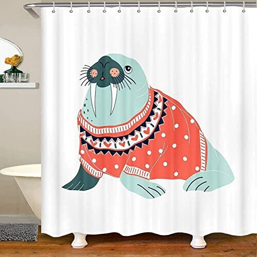 Rideau de douche Phoque joli 120x200 cm