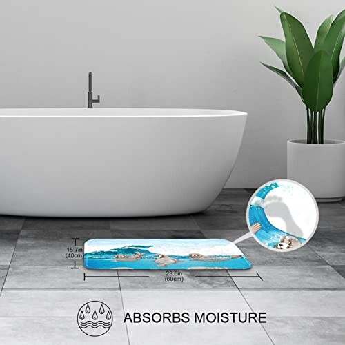 Rideau de douche Phoque multi-couleur variant 2 