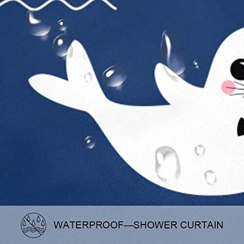 Rideau de douche Phoque multi-couleur variant 1 