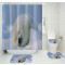 Rideau de douche Phoque blanc/bleu 180x180 cm - miniature