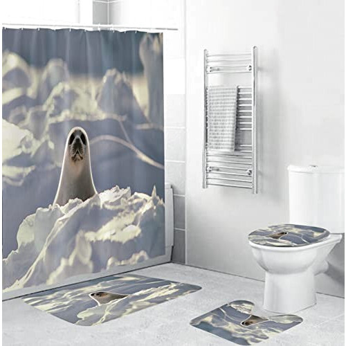 Rideau de douche Phoque 180x180 cm
