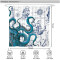 Rideau de douche Pieuvre multicolore 183x183 cm - miniature variant 4