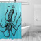 Rideau de douche Pieuvre multicolore 152.4x182.9 cm - miniature