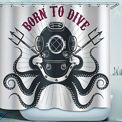 Rideau de douche Pieuvre poulpe 200x200 cm variant 0 