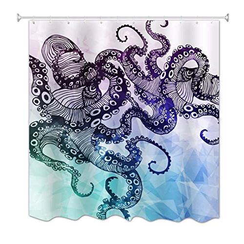 Rideau de douche Pieuvre style 180x200 cm